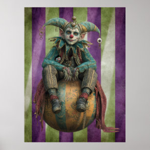 Poster FD2 Cirque Clown Art 1 Vintage Retro Carnival art