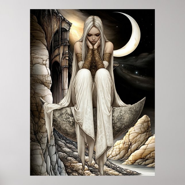 Poster FD2 Enchanted Crescent Moon Goddess 32 (Devant)