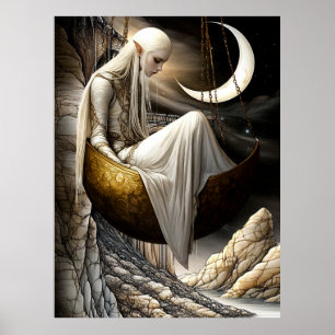 Poster FD2 Enchanted Crescent Moon Goddess 35