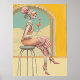 Poster ^~* FD2 Glam Bohemian Boho Cocktail Femme 5