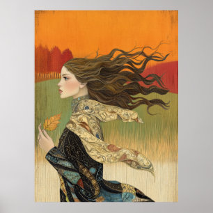 Poster *~* FD2 Jolie Filles Automnes Automne Automne Auto