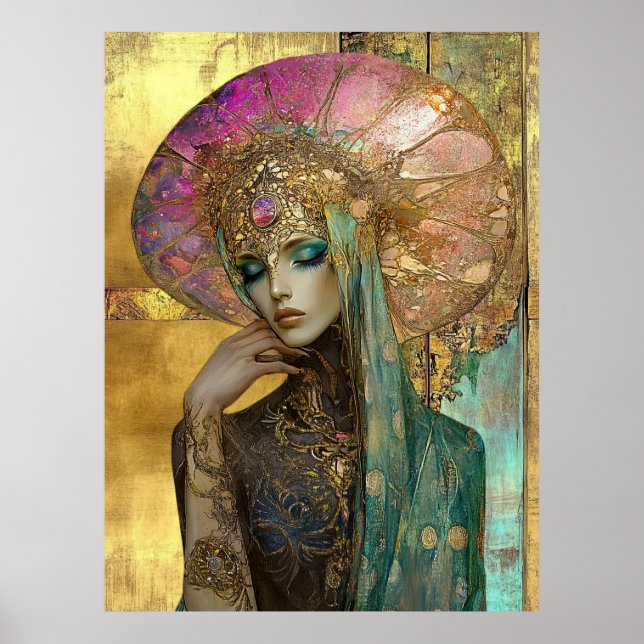 Poster *~* FD2 Ornate Nouveau Fantasy Ethereal Woman  13 (Devant)