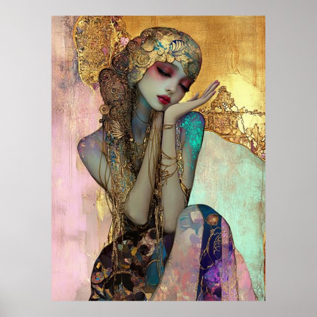 Poster *~* FD2 Ornate Nouveau Fantasy Ethereal Woman  34 (Devant)