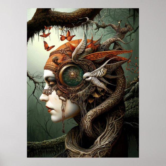 Poster *~* FD3 Gardienne de la Terre NATURE FEMME Gardien (Devant)