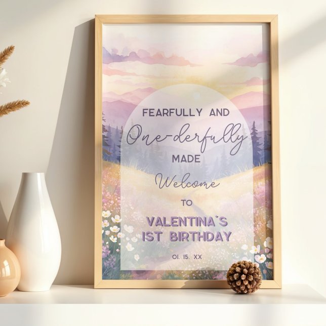 Poster Fearfully and Onederfully Made Bible Girl Birthday (Créateur téléchargé)
