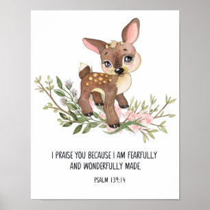 Poster Fearfully And Wonderfully Made, Psalm 139:14