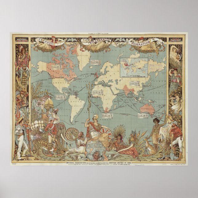 Poster Fédération impériale 1886 | Walter Crane (Devant)