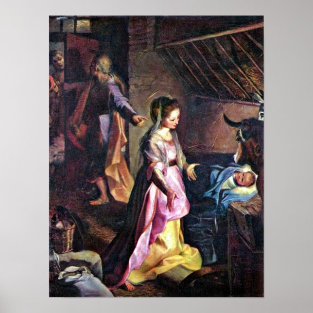 Poster Federico Barocci - Naissance du Christ (Devant)