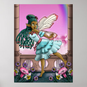 Poster Fée africaine américaine