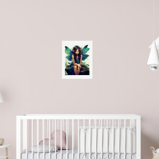 Poster Fée Assis Dans La Pluie