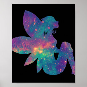 Poster Fée avec ailes et Galaxie Imprimer
