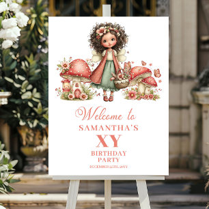 Poster Fée Capricieuse 7ème Anniversaire Rose Pâle de Bie
