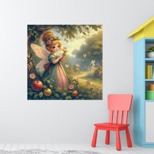Poster Fée dans le jardin