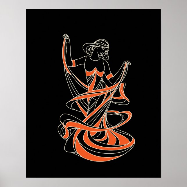 Poster fée dansante fille (Devant)