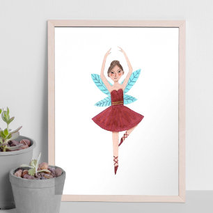 Poster Fée Dragée danseuse de ballet Casse-Noisette