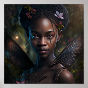 Poster fée 'Papillon noir'