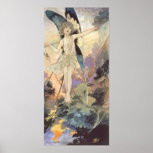 Poster Fée vintage de papillon victorien par Robinson