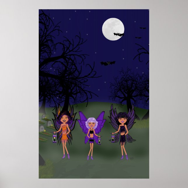 Poster Féeries d'Halloween Les Soeurs de Hallow (Devant)