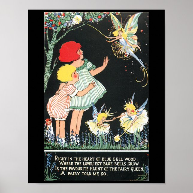 Poster Fées et cloches bleues (Devant)