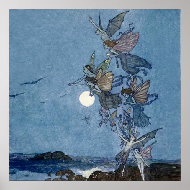 Poster "Fées et elfes" par Edmund Dulac de "The Temp" (Devant)
