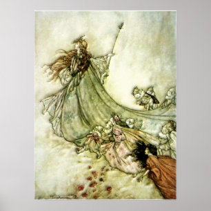Poster Fées loin - Arthur Rackham