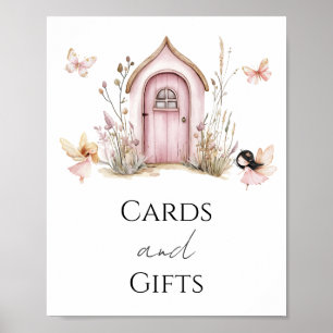 Poster Fées roses Baby in Bloom Cartes de douche et cadea