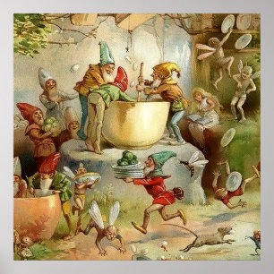 Poster « Fées victoriennes » par E S Hardy