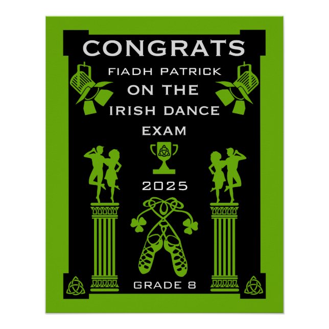 Poster Félicitations à Irish Dancing (Devant)