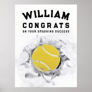 Poster Félicitations au joueur de tennis
