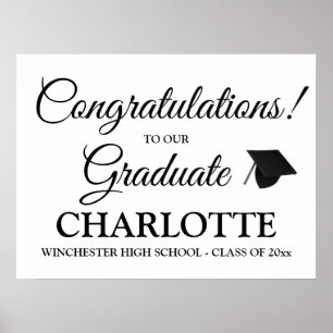 Poster Félicitations baccalauréat coutume texte de script