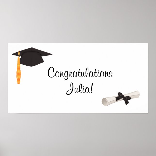 Poster Félicitations Bannières de Graduation (Devant)