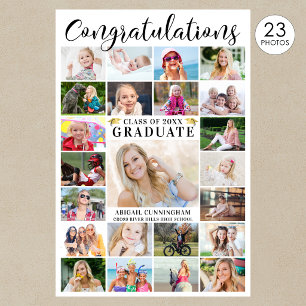 Poster Félicitations modernes Graduate 23 Photo Collage
