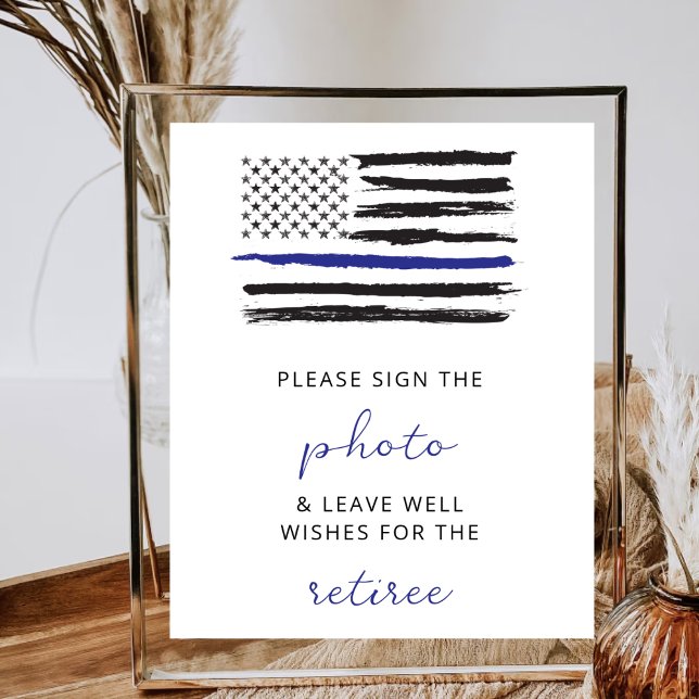 Poster Félicitations Police Officier Parti de retraite Po (Créateur téléchargé)
