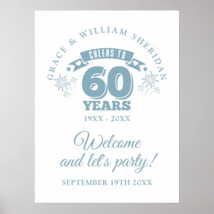 Poster Félicitations pour les 60 ans d'anniversaire de ma