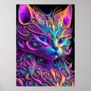 Poster Feline Fractal Beauty 245