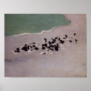 Poster Felix Vallotton-Washerwomen à Etretat
