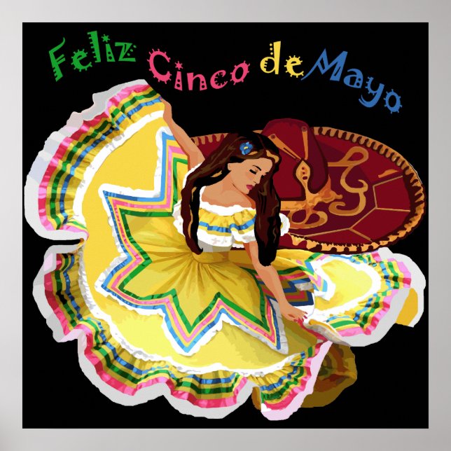 Poster Feliz Cinco de Mayo Imprimer (Devant)