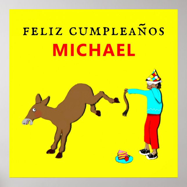 Poster feliz cumpleanos (Devant)