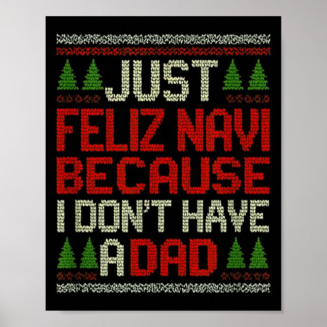 Poster Feliz Navi No Dad Funny Christmas Dark Humor  (Devant)