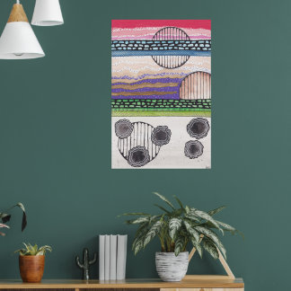 Poster Fell Top Imaginaire, peinture mixte originale