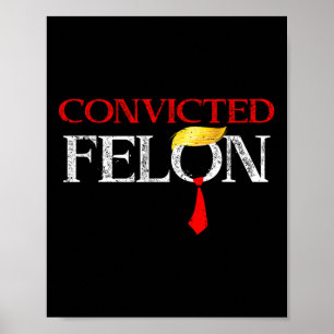 Poster Felon Donald Trump Coupable De Le Verrouiller Dans