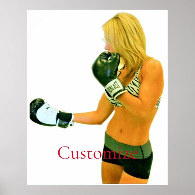 Poster Female Fitness Model boxing Thunder_Cove (Devant)