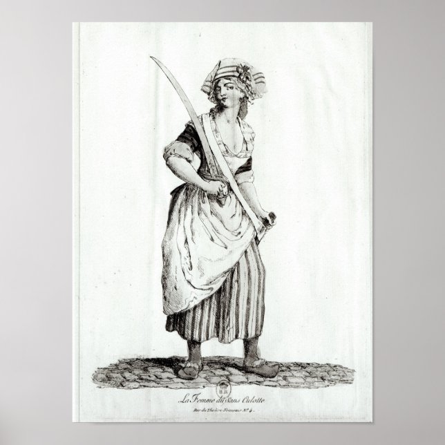 Poster Female Sans-Culotte, 1792 (Devant)
