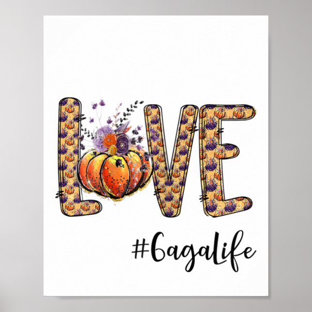 Poster Femens Love Gaga Vie Citrouille Automne Halloween (Devant)