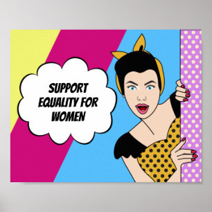 Poster Féministe Pop Art Soutien à l'Égalité des Femmes R