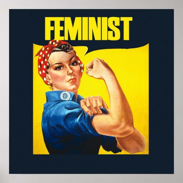 Poster Féministe vintage Rosie Riveter (Devant)