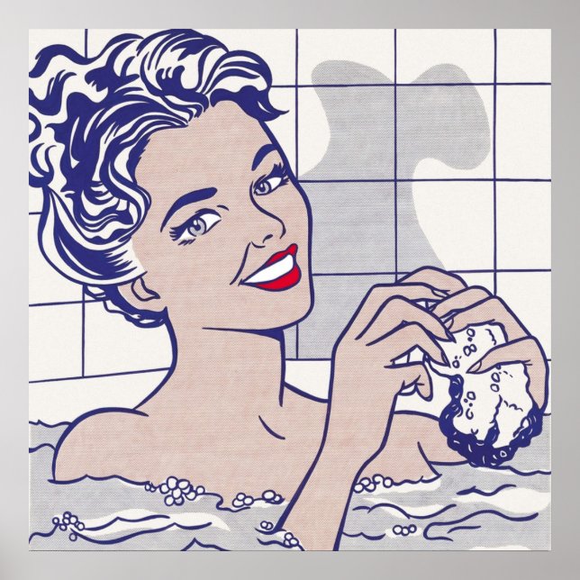 Poster Femme à Bath par Roy Lichtenstein (Devant)