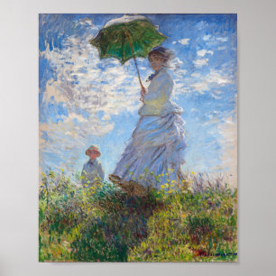 Poster Femme à l'ombrelle Monet