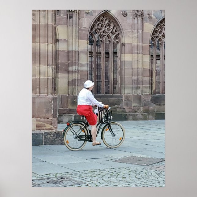 Poster femme à vélo (Devant)