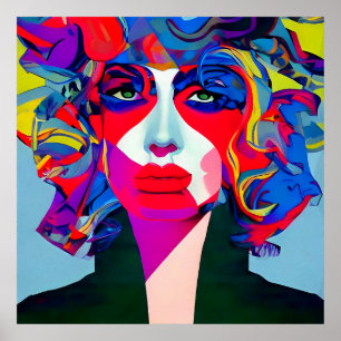 Poster Femme Abstraite